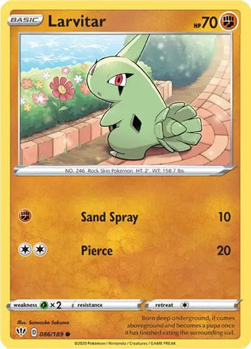 Sword & Shield Darkness Ablaze  086/189 Larvitar