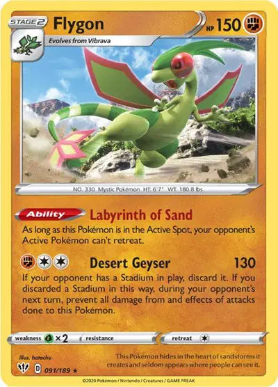 Sword & Shield Darkness Ablaze 091/189 Flygon