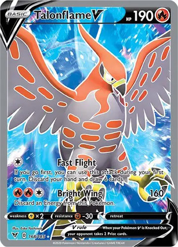 Sword & Shield Vivid Voltage 168/185 Talonflame V (Full Art)