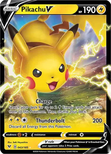 Sword & Shield Vivid Voltage 043/185 Pikachu V