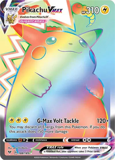Sword & ShieldVivid Voltage 188/185 Pikachu VMAX (Secret)