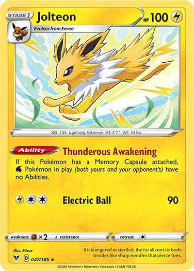 Sword & Shield Vivid Voltage 047/185 Jolteon