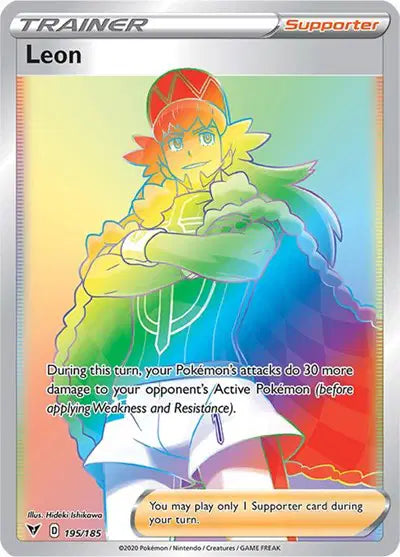 Sword & Shield Vivid Voltage 195/185 Leon (Secret)