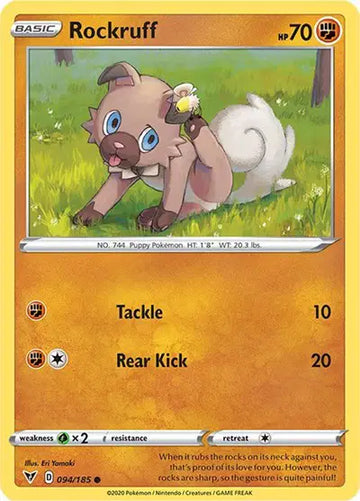 Sword & Shield Vivid Voltage 094/185 Rockruff