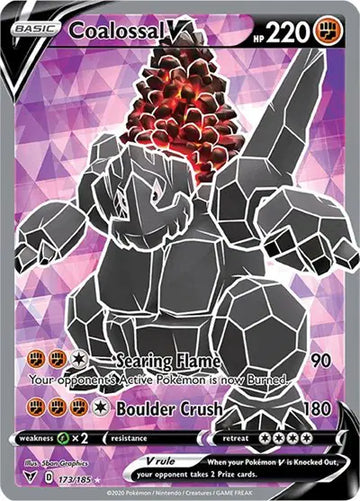 Sword & Shield Vivid Voltage 173/185 Coalossal V (Full Art)