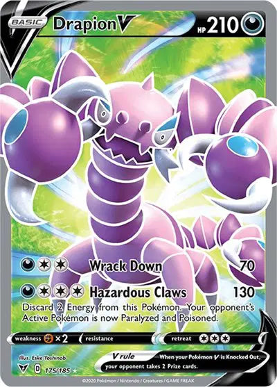 Sword & Shield Vivid Voltage 175/185 Drapion V (Full Art)