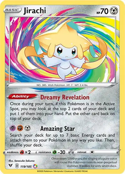 Sword & Shield Vivid Voltage 119/185 Jirachi