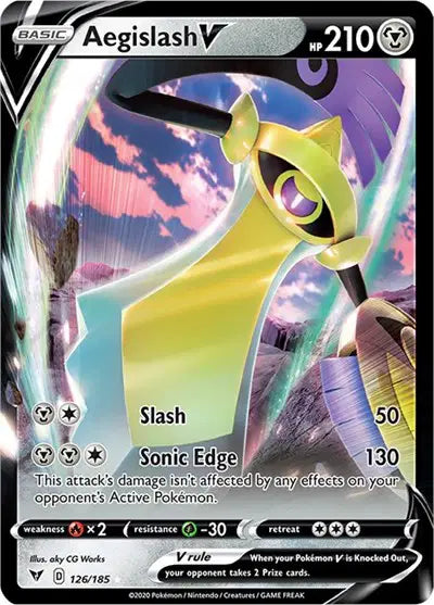 Sword & Shield Vivid Voltage 126/185 Aegislash V