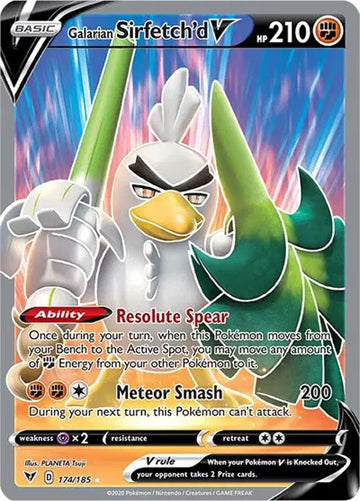 Sword & Shield Vivid Voltage 174/185 Galarian Sirfetch'd V (Full Art)