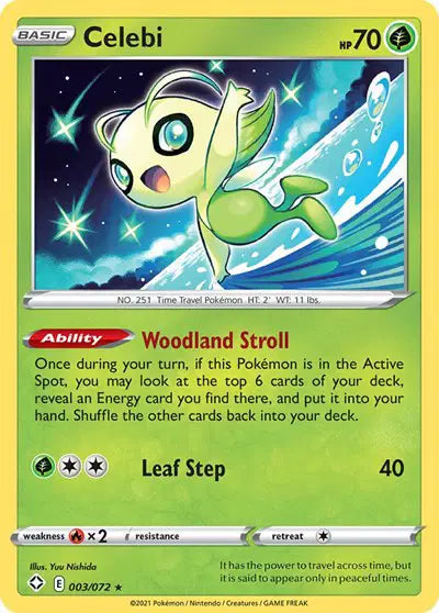 Sword & Shield Shining Fates 003/072 Celebi