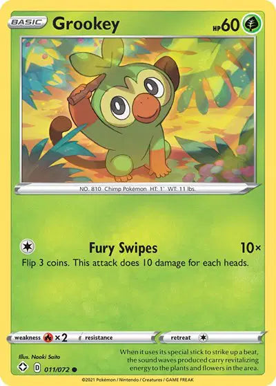 Sword & Shield Shining Fates 011/072 Grookey