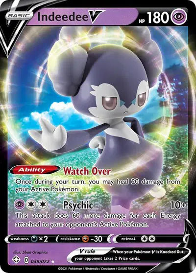 Sword & Shield Shining Fates 039/072 Indeedee V