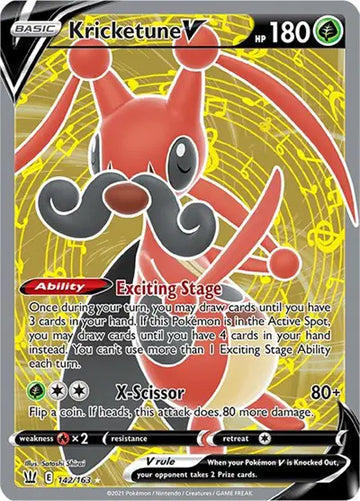 Sword & Shield Battle Styles 142/163 Kricketune V (Full Art)