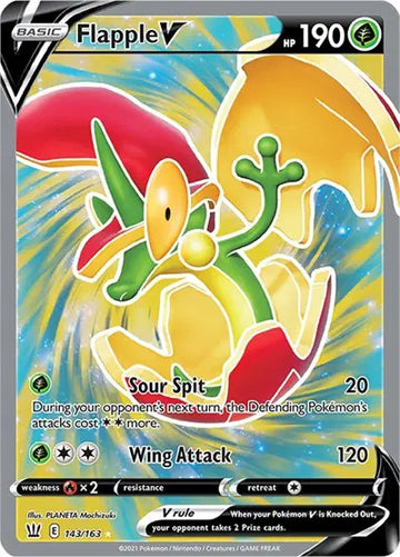 Sword & Shield Battle Styles 143/163 Flapple V (Full Art)