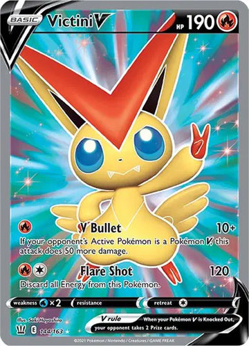 Sword & Shield Battle Styles 144/163 Victini V (Full Art)