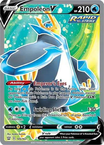 Sword & Shield Battle Styles 145/163 Empoleon V (Full Art)
