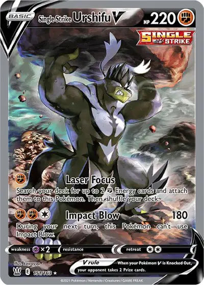 Sword & Shield Battle Styles 151/163 Single Strike Urshifu V (Alternate Full Art)