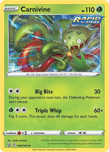 Sword & Shield Battle Styles 009/163 Carnivine