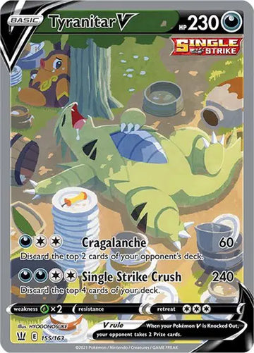 Sword & Shield Battle Styles 155/163 Tyranitar V (Alternate Full Art)