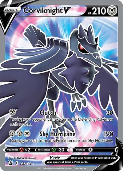 Sword & Shield Battle Styles 156/163 Corviknight V (Full Art)