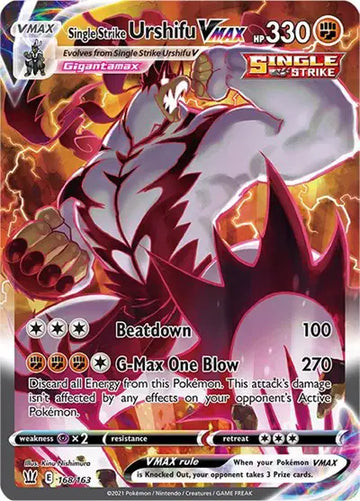 Sword & Shield Battle Styles 168/163 Single Strike Urshifu VMAX (Alternate Art Secret)