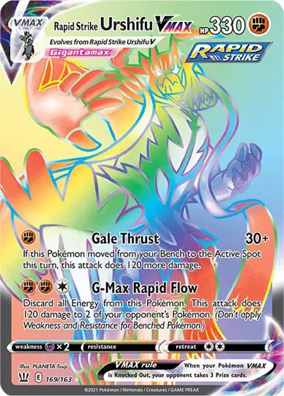 Sword & Shield Battle Styles 169/163 Rapid Strike Urshifu VMAX (Secret)