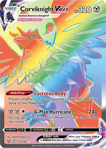 Sword & Shield Battle Styles 171/163 Corviknight VMAX (Secret)