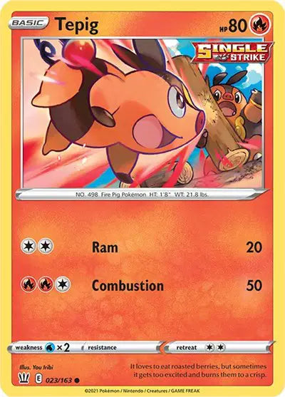 Sword & Shield Battle Styles 023/163 Tepig