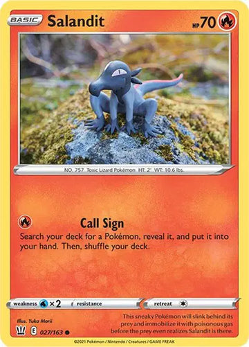 Sword & Shield Battle Styles 027/163 Salandit