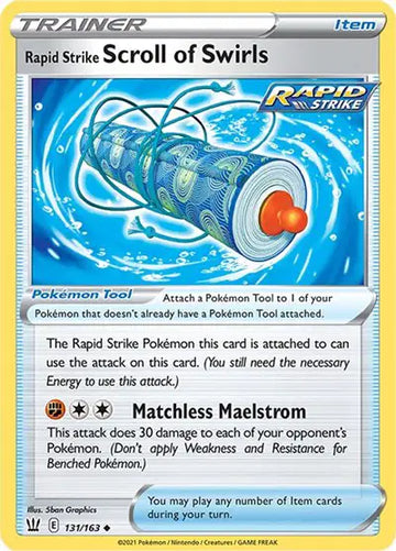 Sword & Shield Battle Styles 131/163 Rapid Strike Scroll of Swirls