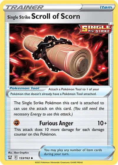 Sword & Shield Battle Styles 133/163 Single Strike Scroll of Scorn