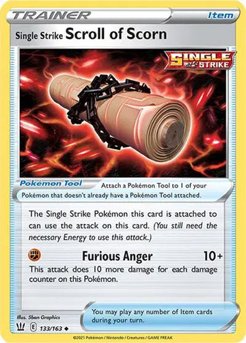 Sword & Shield Battle Styles 133/163 Single Strike Scroll of Scorn