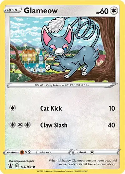 Sword & Shield Battle Styles 115/163 Glameow