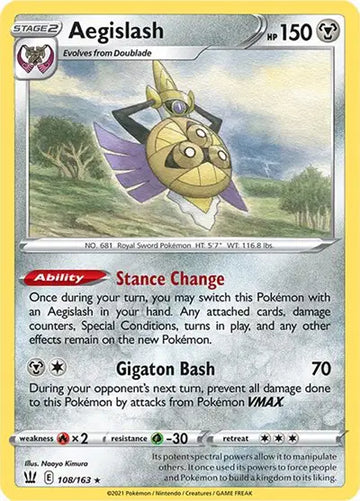 Sword & Shield Battle Styles 108/163 Aegislash (108)