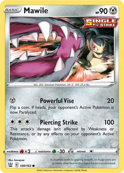 Sword & Shield Battle Styles 100/163 Mawile