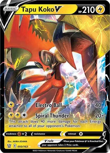 Sword & Shield Battle Styles 050/163 Tapu Koko V