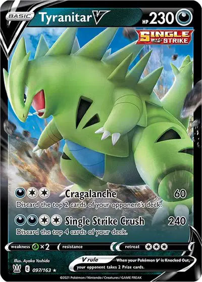 Sword & Shield Battle Styles 097/163 Tyranitar V