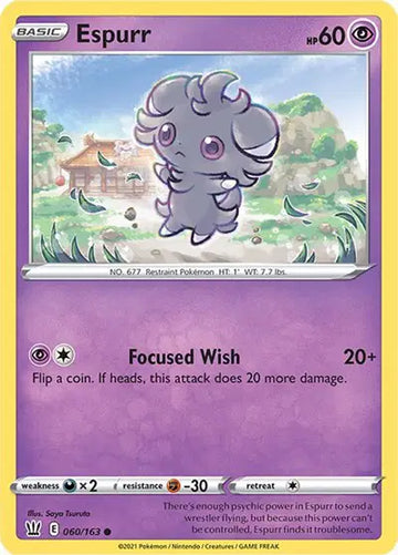 Sword & Shield Battle Styles 060/163 Espurr