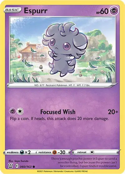 Sword & Shield Battle Styles 060/163 Espurr