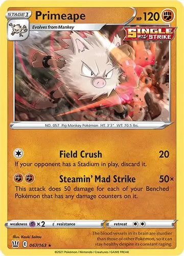 Sword & Shield Battle Styles 067/163 Primeape
