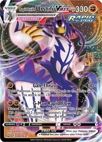 Sword & Shield Battle Styles 088/163 Rapid Strike Urshifu VMAX