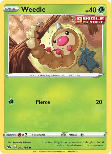 Sword & Shield  Sword & Shield Chilling Reign 001/198 Weedle