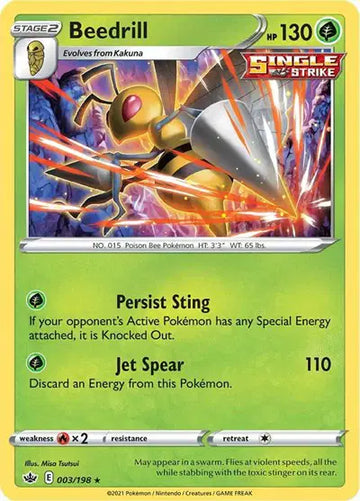 Sword & Shield Chilling Reign 003/198 Beedrill