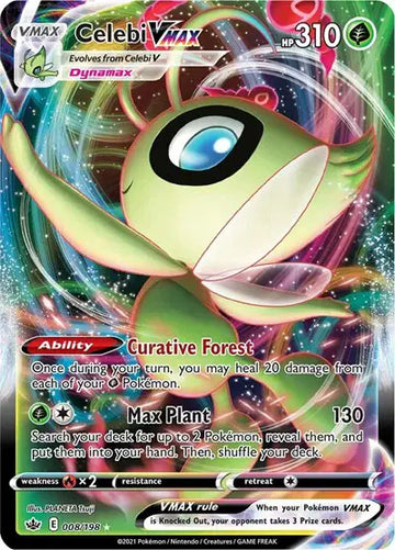 Sword & Shield Chilling Reign 008/198 Celebi VMAX