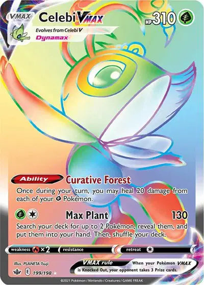 Sword & Shield Chilling Reign 199/198 Celebi VMAX (Secret)