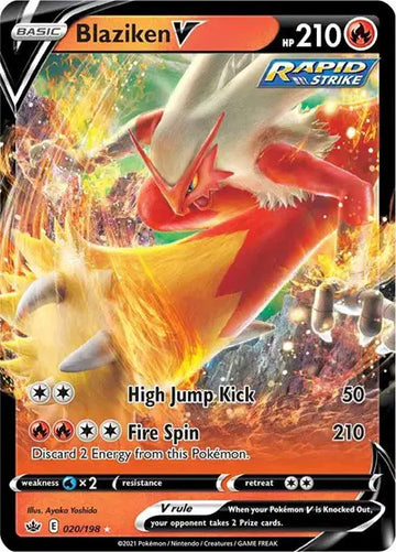 Sword & Shield Chilling Reign  020/198 Blaziken V