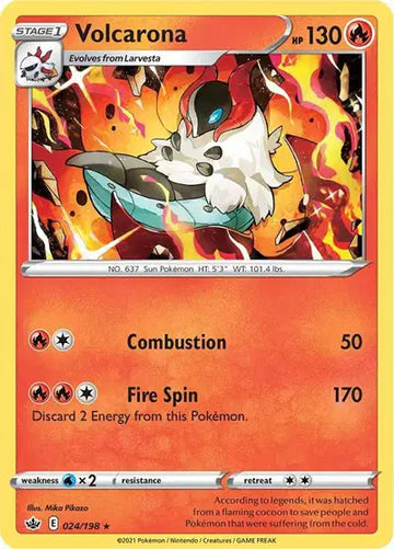 Sword & Shield Chilling Reign 024/198 Volcarona