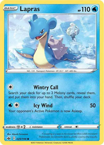 Sword & Shield Chilling Reign 029/198 Lapras