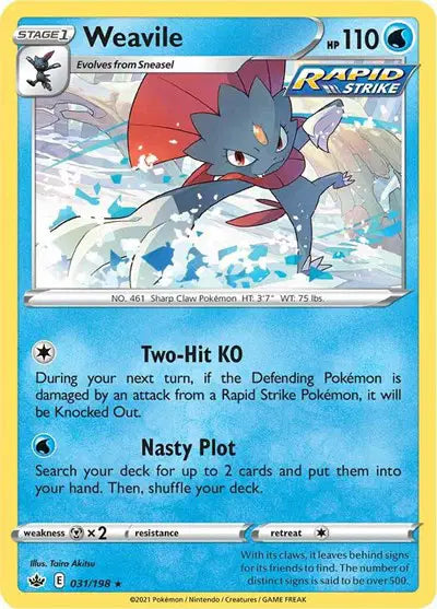 Sword & Shield Chilling Reign 031/198 Weavile
