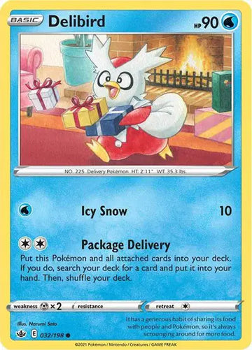 Sword & Shield Chilling Reign 032/198 Delibird